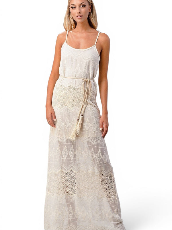 The Bohemian Rhapsody — Embroidered Tiered Maxi Dress