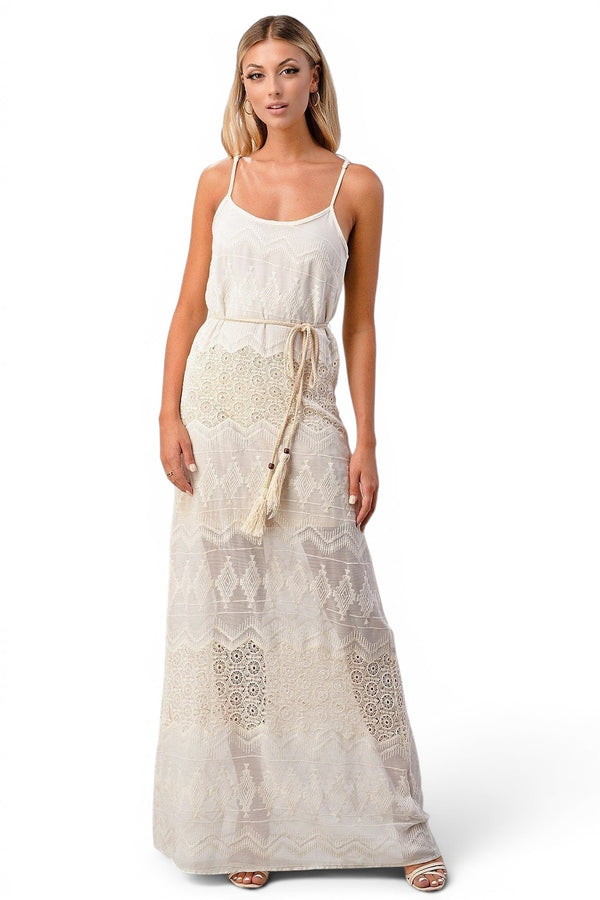 The Bohemian Rhapsody — Embroidered Tiered Maxi Dress