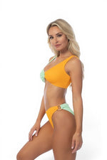 The Ring Reveal — Two-Tone Textured Ring Bikini Set
