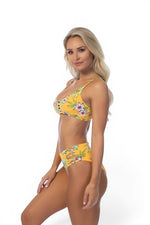 The Aloha Glow — Hawaii Floral High-Waist Bikini Set