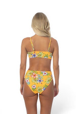 The Aloha Glow — Hawaii Floral High-Waist Bikini Set