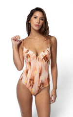 The Azure Abstract — Underwire Sculpting One-Piece