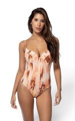 The Azure Abstract — Underwire Sculpting One-Piece