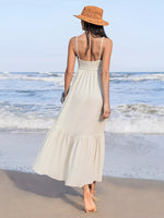 The Petal Muse — Sweetheart Spaghetti Strap Midi Dress