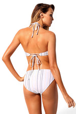 The Amalfi Stripe — Classic Halter Two-Piece Bikini Set