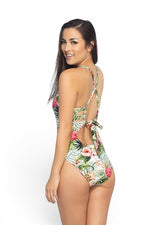 The Tropic Plunge — Keyhole One-Piece Swimsuit