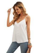 The Cloud Whisper — Scalloped Button-Front Camisole
