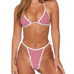 The Amalfi Sailor — Striped Lace-Up Bikini Set