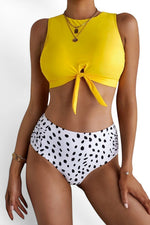 The Sunshine Bloom — Tie-Knot High-Waist Bikini Set