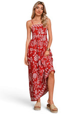 The Crimson Meadow — Floral Empire Waist Maxi Dress