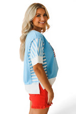 The Liberty Bright — Patchwork Flag Colorblock Tee